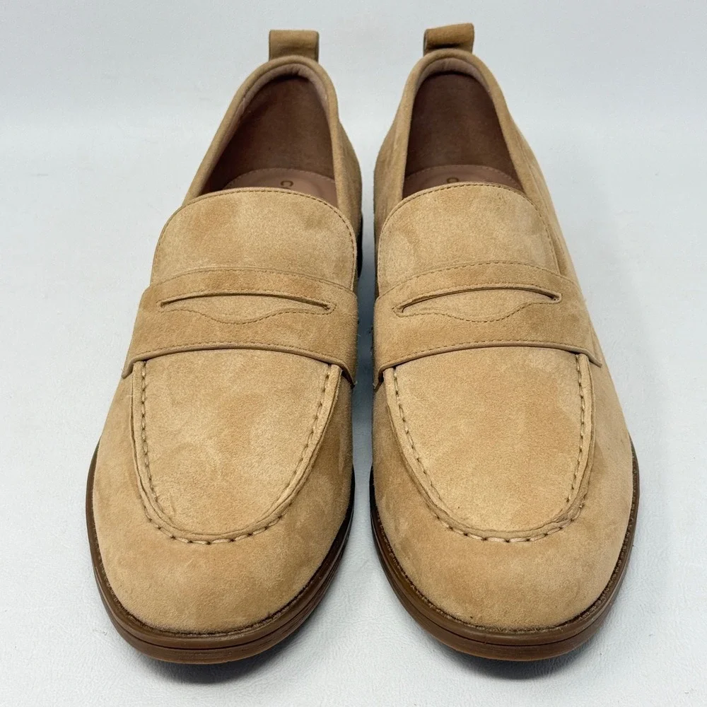 Cole Haan Stassi Biscuit Penny Loafer 9.5 Women Preppy Heritage Academia Suede